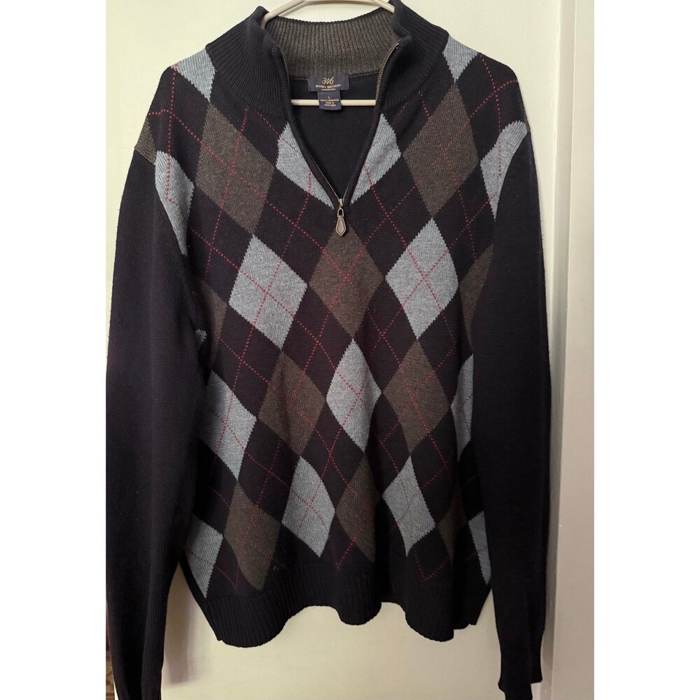 Brook Brothers half zip sweater %100 lambwool